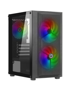 Nuwo Blitz R26 Case Micro-ATX Nero 3 Ventole RGB Rainbow