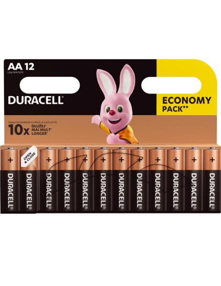 Duracell Alkaline 12 Batterie AA Stilo LR6 1.5V