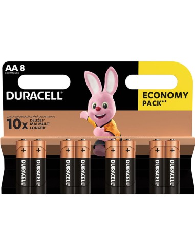 Duracell Alkaline 8 Batterie AA Stilo LR6 1.5V
