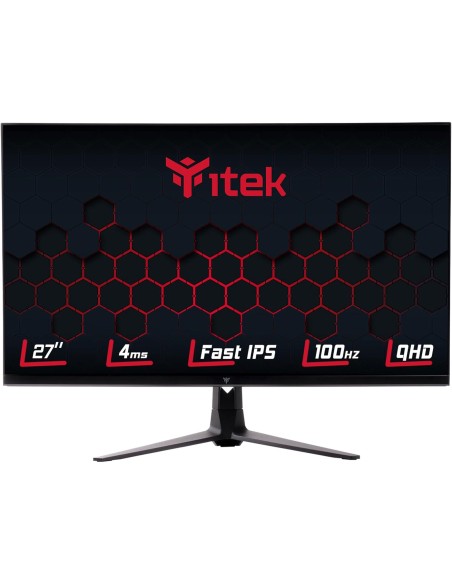 ITEK Monitor GGF 27", 2K WQHD 2560x1440, IPS, 100Hz, 16:9, 4ms OD, 2 x HDMI, DP, Speaker, HDR, G- Sync, FreeSync