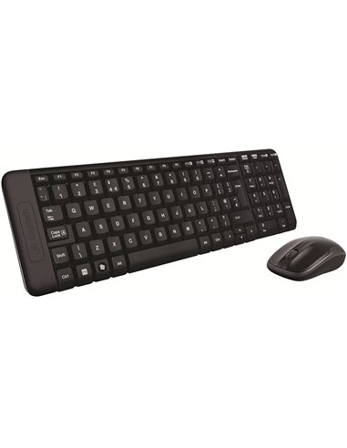 Kit Tastiera Mouse Wireless Logitech MK220 Nero