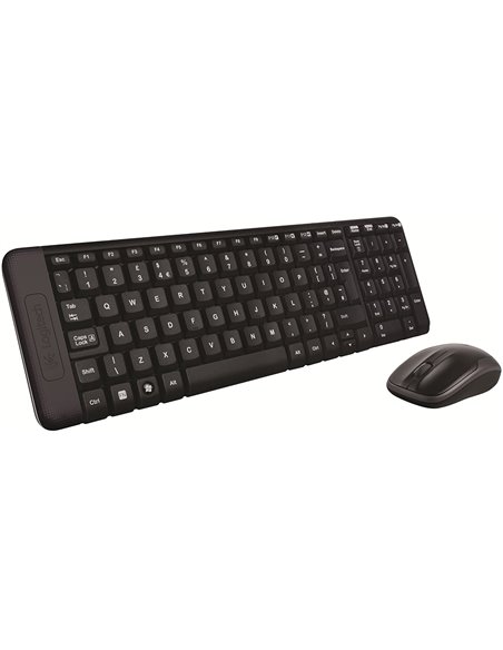 Kit Tastiera Mouse Wireless Logitech MK220 Nero