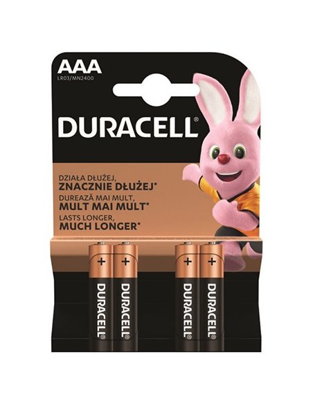 4 Batterie AAA Ministilo Duracell Alkaline LR03 1.5V