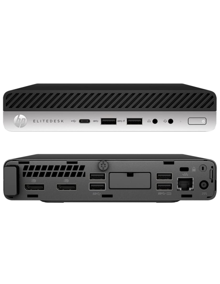 HP EliteDesk 705 G4 Mini PC Computer AMD Ryzen 3 Pro 2200GE Ram 8GB SSD 240GB (Ricondizionato Grado A)