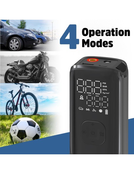 Energizer Mini Compressore Aria Portatile 150PSI Schermo LCD + funzione Power Bank