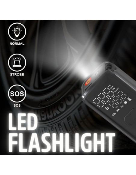 Energizer Mini Compressore Aria Portatile 150PSI Schermo LCD + funzione Power Bank