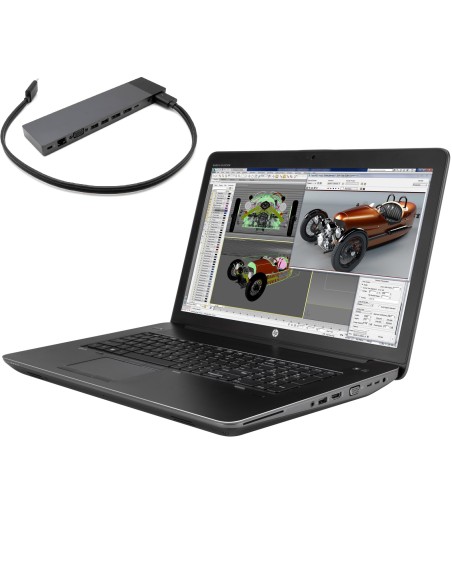 HP Workstation ZBook 17 G3 Notebook 17.3" Intel i5-6440HQ Ram 16GB SSD 512GB Webcam + Docking Station (Ricondizionato Grado A)