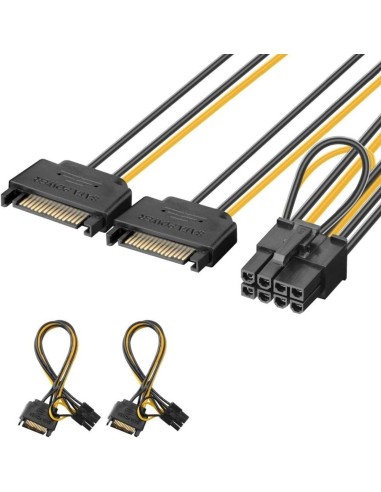 Cavo Alimentazione da SATA a 8 pin PCI J&D SATA
