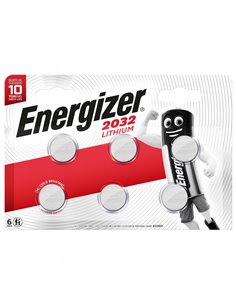 6 Batterie Tampone Al Litio CR 2032 Energizer 3V