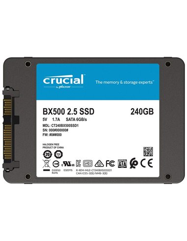 SSD 240GB Crucial BX500 SATA 3 2.5"