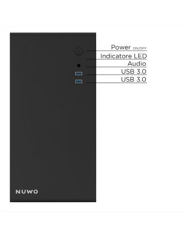 Nuwo Eguera A101 Case Micro ATX Nero