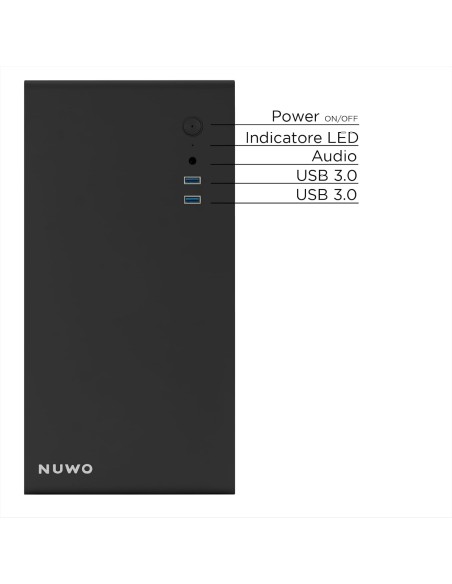 Nuwo Eguera A101 Case Micro ATX Nero