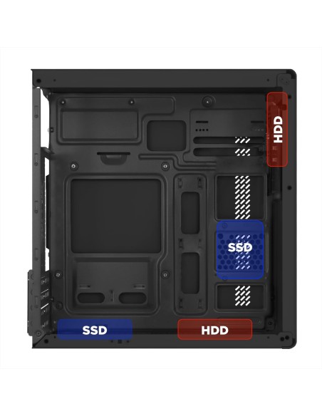 Nuwo Eguera A111 Case Micro ATX Nero con Pannello in Vetro
