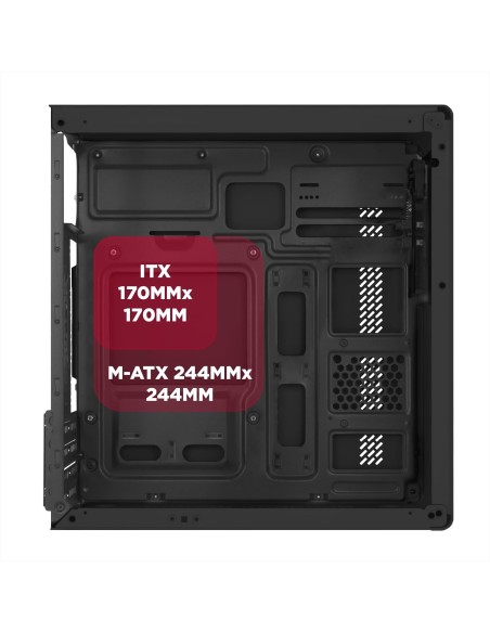 Nuwo Eguera A111 Case Micro ATX Nero con Pannello in Vetro