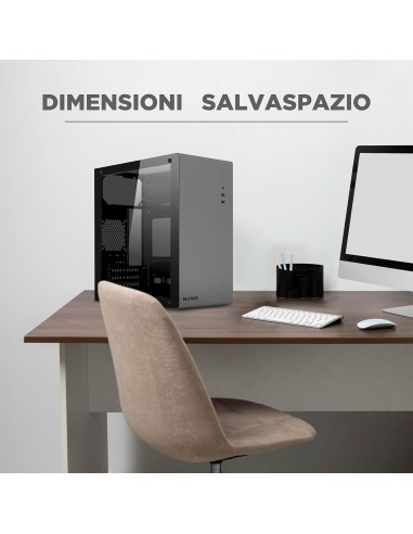 Nuwo Eguera A112 Case Micro ATX Grigio con...