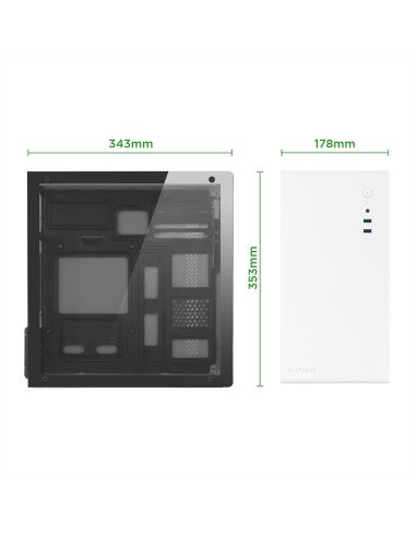 Nuwo Eguera A113 Case Micro ATX Bianco con...