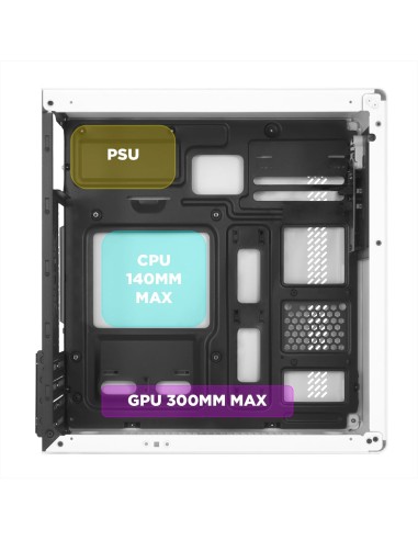 Nuwo Eguera A113 Case Micro ATX Bianco con...