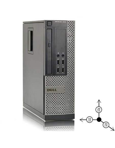 PC Computer Ricondizionato Dell Optiplex 7010 SFF Intel Core i5-3470 Ram 8GB Hard Disk 500GB DVD-ROM USB 3.0 Grado B Freedos
