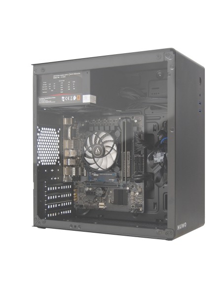 PC Computer Assemblato PRO CPU Intel i5-12400 Ram 32GB SSD 500GB WiFi BT Nero Freedos