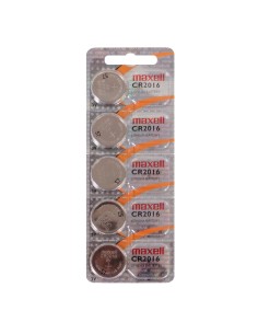 Maxell 5 Batterie Tampone Al Litio CR 2016 3V