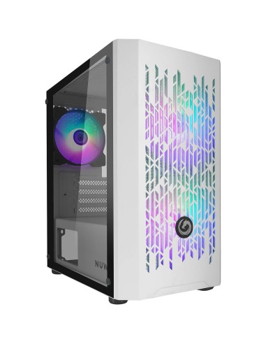 Nuwo Blitz R25 Case Micro-ATX Bianco 3 Ventole...
