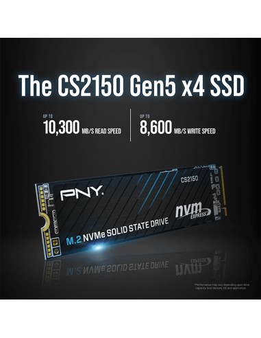 PNY CS2150 SSD 1TB M.2 NVMe PCIe Gen 5.0...