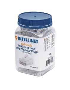 Intellinet Confezione 100 Plug Modulari RJ45 Passante...