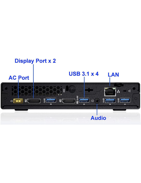 Lenovo ThinkCentre M700 Tiny PC Computer Intel i7-6700T Ram 8GB SSD 240GB (Ricondizionato Grado A)