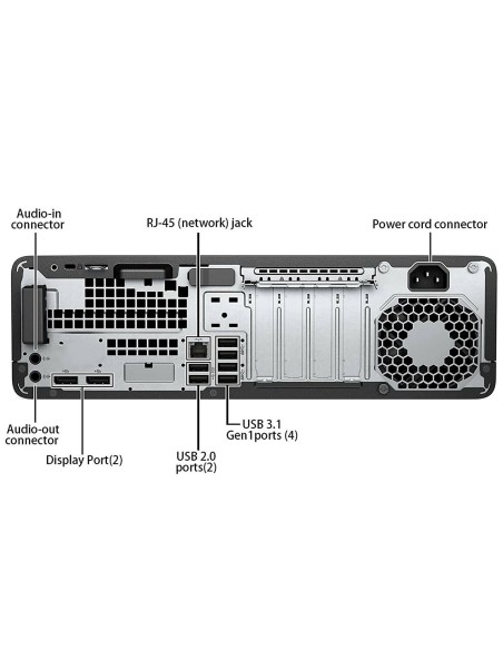 HP EliteDesk 800 G4 SFF PC Computer Intel i7-8700 Ram 16GB SSD 512GB (Ricondizionato Grado B)