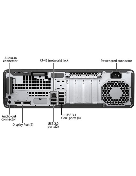 PC Computer Ricondizionato HP EliteDesk 800 G4 SFF Intel Core i5-8400 Ram 8GB DDR4 SSD 240GB Windows 8 COA