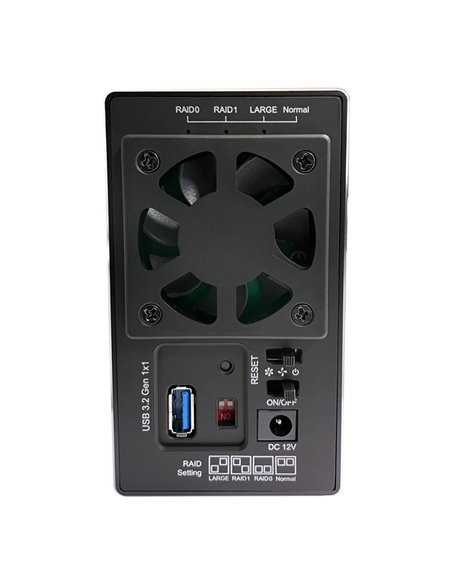 Box Esterno Con 2 Slot Per Hard Disk 3.5" SATA I II III USB 3.2 LC-Power LC-35U3-RAID-2