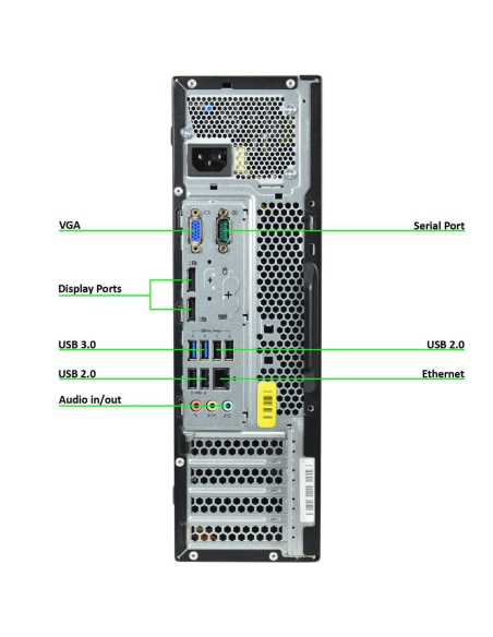 Lenovo ThinkCentre M83 SFF PC Computer Intel i5-4460 Ram 16GB SSD 480GB DVD-ROM (Ricondizionato Grado A)
