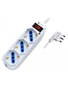 Techly IUPS-PCP-3SP10 Ciabatta Elettrica Multipresa 3 Prese