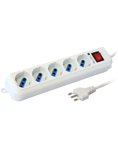 Techly IUPS-PCP-LC Ciabatta Elettrica Multipresa 5 Prese