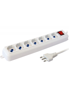 Techly IUPS-PCP-7L Ciabatta Elettrica Multipresa 7 Prese