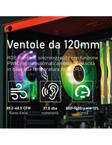 Noua Disturbia RGB Rainbow Dissipatore per CPU...