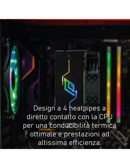 Noua Disturbia RGB Rainbow Dissipatore per CPU Intel AMD