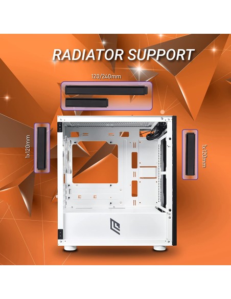 Noua Fobia L8 Case Micro-ATX Gaming RGB Rainbow