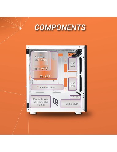 Noua Fobia L8 Case Micro-ATX Gaming RGB Rainbow