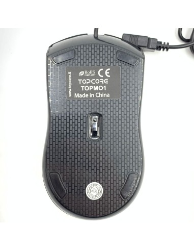 Mouse USB Topcore TOPMO1 3 Pulsanti Nero