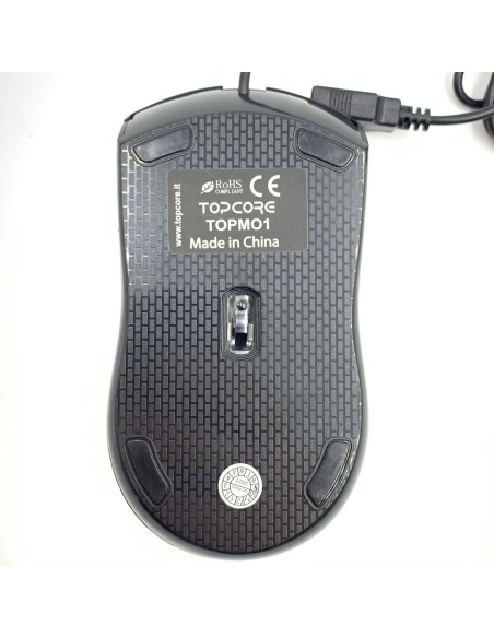 Mouse USB Topcore TOPMO1 3 Pulsanti Nero