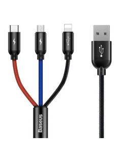 Baseus CAMLT-BSY01 Cavo USB 3 in 1 USB Type-C Lightning...