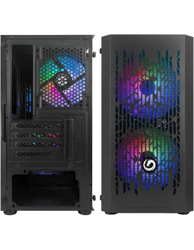 Nuwo Blitz R24 Case Micro-ATX Nero 3 Ventole...